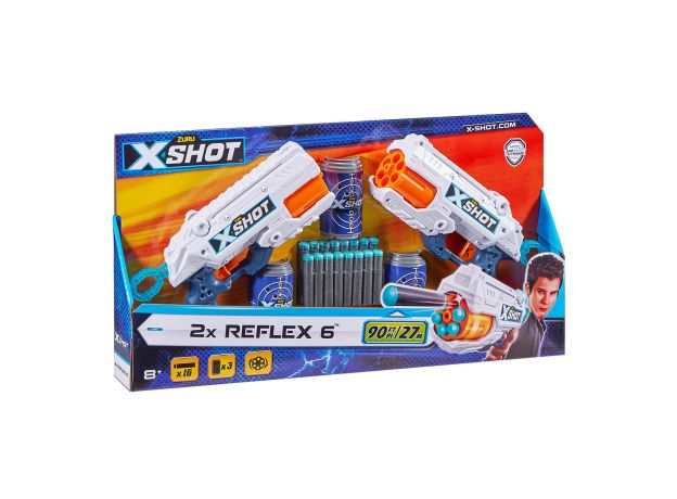 تفنگ دوقلو ایکس شات X-Shot مدل Reflex6, image 