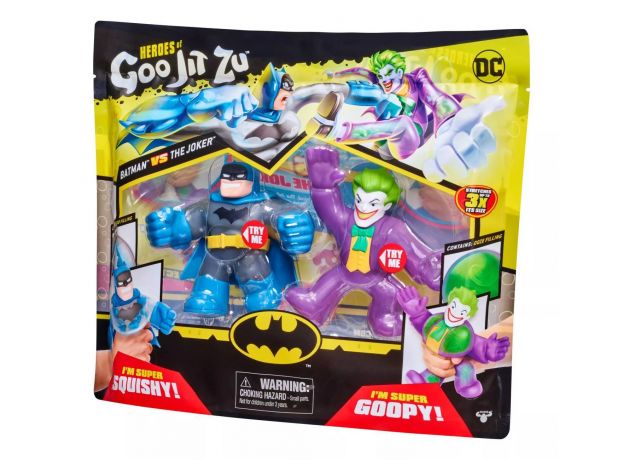 پک دو تایی عروسک های فشاری گو جیت زو Goo Jit Zu سری DC مدل بتمن و جوکر, image 8