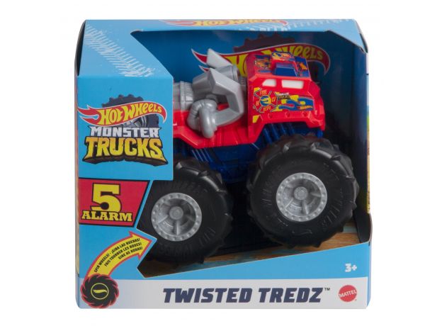 پک تکی ماشین 13 سانتی Hot Wheels سری Monster Truck مدل Twisted Tredz (5 Alarm), تنوع: GVK37-5 Alarm, image 5