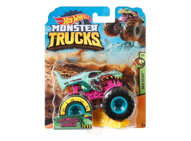 پک تکی ماشین Hot Wheels سری Monster Truck مدل Zombie Wrex, image 
