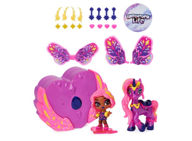 عروسک هچیمال پیکسی رایدر سورپرایز Hatchimals Pixies Riders سری Wilder Wings مدل Starlight Samara همراه با Unicorn, image 2