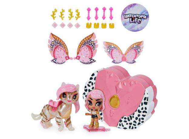 عروسک هچیمال پیکسی رایدر سورپرایز Hatchimals Pixies Riders سری Wilder Wings مدل Rhythm Rachel همراه با Tigrette, image 3