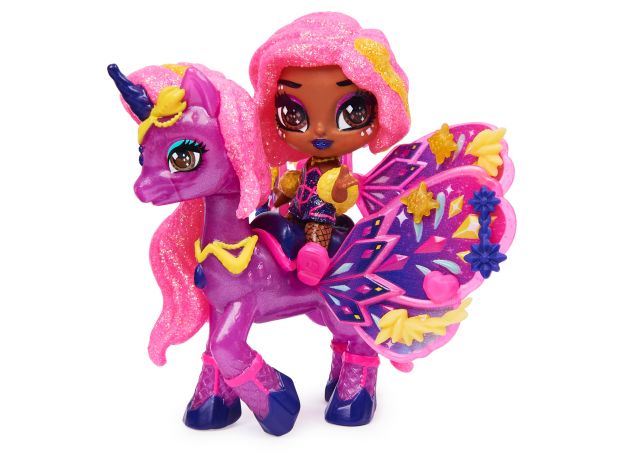 عروسک هچیمال پیکسی رایدر سورپرایز Hatchimals Pixies Riders سری Wilder Wings مدل Starlight Samara همراه با Unicorn, image 4