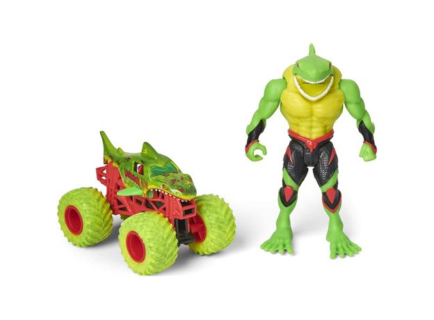 ست ماشین و فیگور Monster Jam سری Creatures با مقیاس 1:64 مدل Big Tooth (سبز), تنوع: 6055107-Creatures Green, image 2