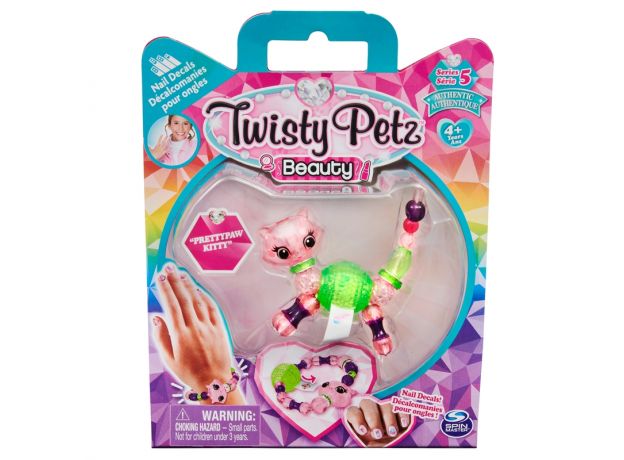 پک تکی دستبند درخشان Twisty Petz سری Makeup Beauty مدل Prettypaw Kitty, image 