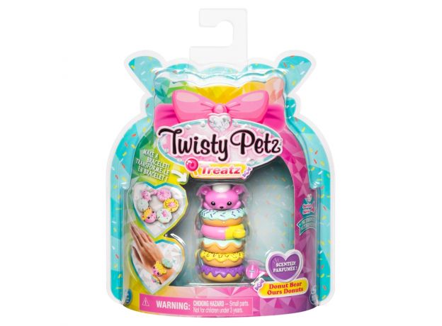 پک تکی دستبند درخشان معطر Twisty Petz سری Treatz مدل Donut Bear, image 