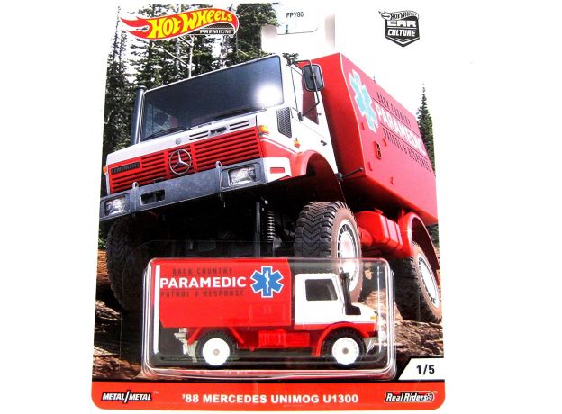 پک تکی ماشین Hot Wheels سری Car Culture مدل '88 Mercedes Unimog U13000, image 