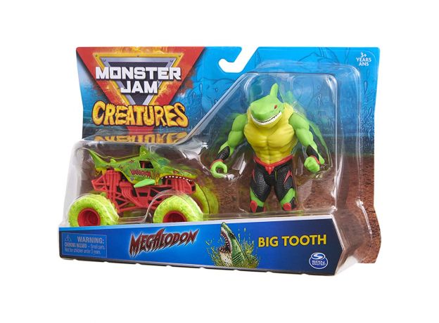 ست ماشین و فیگور Monster Jam سری Creatures با مقیاس 1:64 مدل Big Tooth (سبز), تنوع: 6055107-Creatures Green, image 5