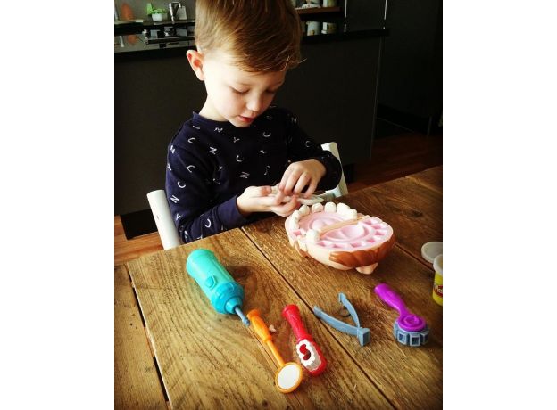 ست خمیربازی دندانپزشکی دکتر دریل مدل پر کردن دندان Play Doh, image 12
