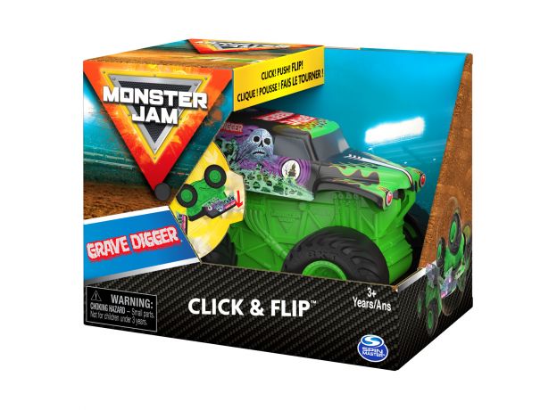 ماشین 15 سانتی Monster Jam سری Click and Flip مدل Grave Digger, image 7