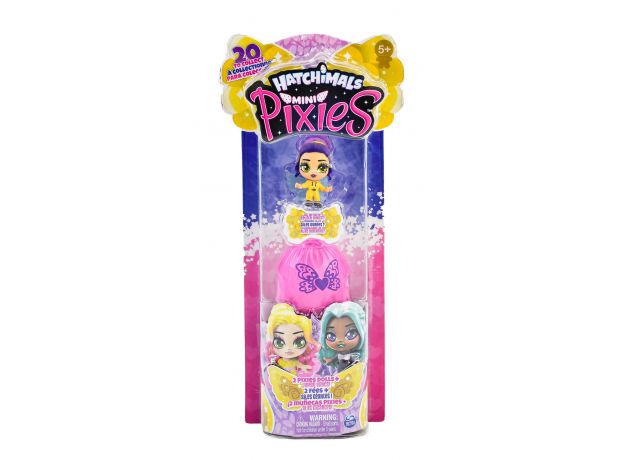 پک دوتایی عروسک های هچیمال مینی پیکسی سورپرایز Hatchimals Pixies Mini مدل Flrefly Mika (صورتی), image 