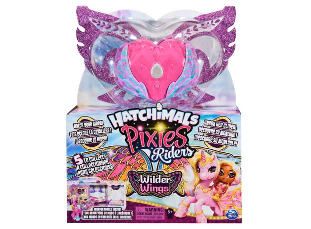 عروسک هچیمال پیکسی رایدر سورپرایز Hatchimals Pixies Riders سری Wilder Wings مدل Chic Claire همراه با Zebrush, image 