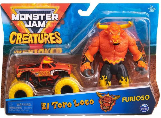 ست ماشین و فیگور Monster Jam سری Creatures با مقیاس 1:64 مدل Ei Toro Loco, تنوع: 6055107-Creatures, image 