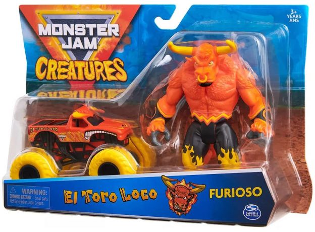 ست ماشین و فیگور Monster Jam سری Creatures با مقیاس 1:64 مدل Ei Toro Loco, تنوع: 6055107-Creatures, image 5