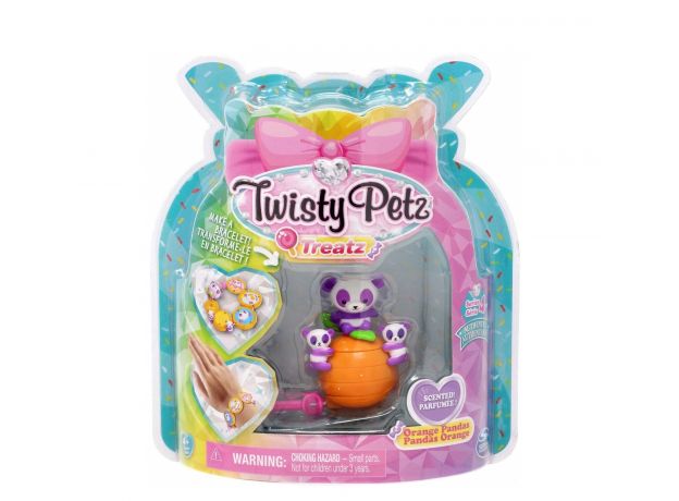 پک تکی دستبند درخشان معطر Twisty Petz سری Treatz مدل Orange Pandas, image 