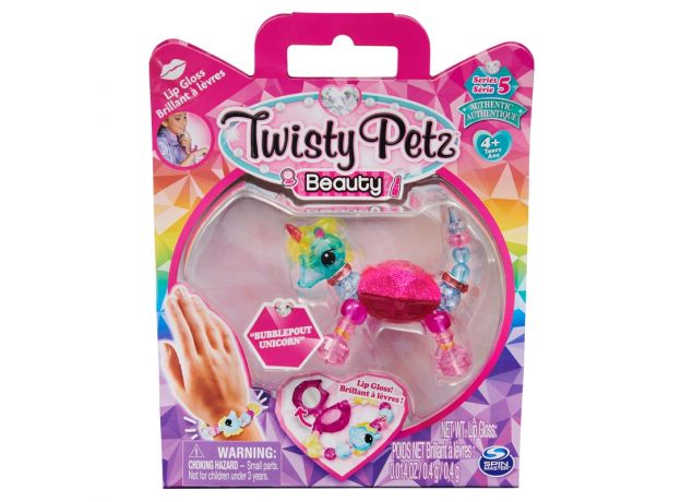 پک تکی دستبند درخشان Twisty Petz سری Makeup Beauty مدل Bubblepout Unicorn, image 