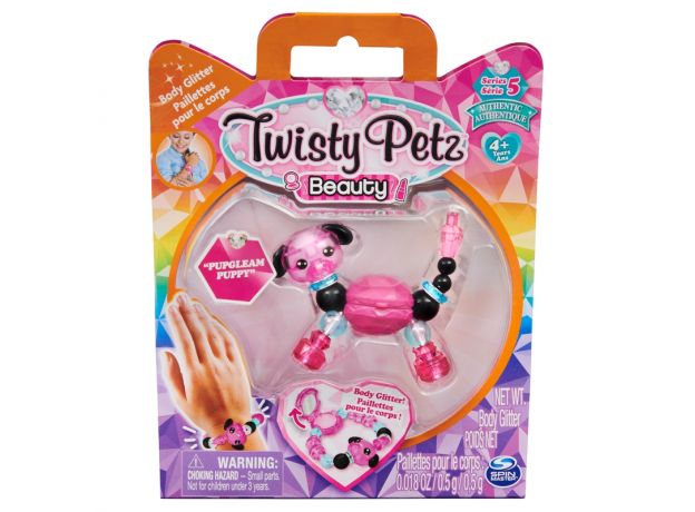 پک تکی دستبند درخشان Twisty Petz سری Makeup Beauty مدل Pupgleam Puppy, image 