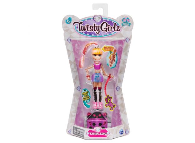 پک تکی عروسک دستبندی Twisty Girlz همراه با سوپرایز مدل Krystal Kool, image 