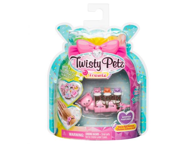 پک تکی دستبند درخشان معطر Twisty Petz سری Treatz مدل Swiss Roll Kittens, image 