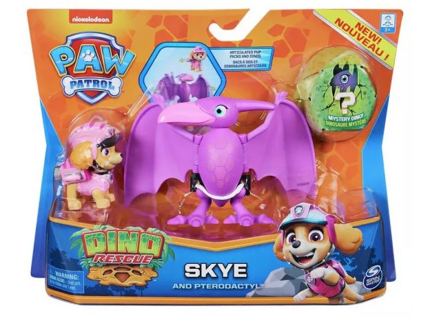 دایناسور و فیگور سگ‌های نگهبان PAW Patrol سری Dino Rescue مدل اسکای, image 