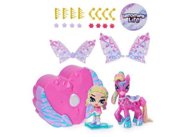 عروسک هچیمال پیکسی رایدر سورپرایز Hatchimals Pixies Riders سری Wilder Wings مدل Chic Claire همراه با Zebrush, image 4