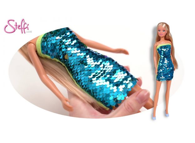 عروسک 29 سانتی Steffi Love با لباس پولکی مسی, تنوع: 105733366-Swap Fashion copper, image 5