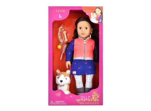 عروسک 46 سانتی OG مدل Leslie با سگ هاسکی, image 3