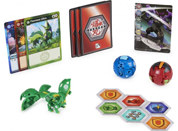 پک 3 تایی Starter باکوگان Bakugan مدل Fenneca سبز, image 2