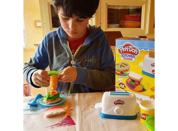 ست خمیربازی مدل دستگاه توستر Play Doh, image 17