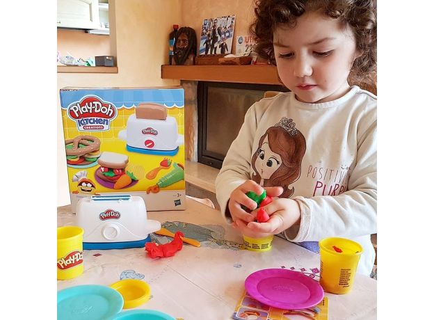 ست خمیربازی مدل دستگاه توستر Play Doh, image 18