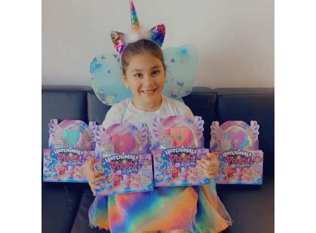 عروسک هچیمال پیکسی رایدر سورپرایز Hatchimals Pixies سری Riders مدل قلب بنفش و بال آبی, image 9