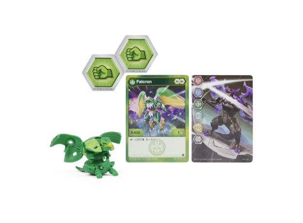 پک تکی باکوگان Bakugan سری GeoGan Rising مدل Falcron (سبز پررنگ), image 2