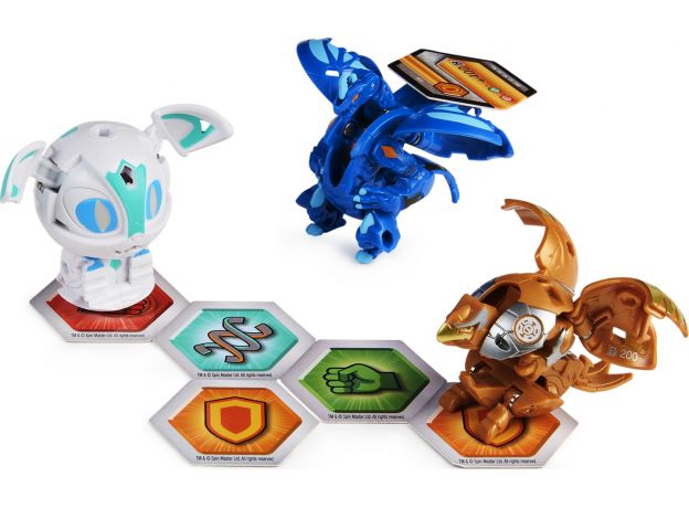 پک 3 تایی Starter باکوگان Bakugan مدل Dragonoid آبی, image 3