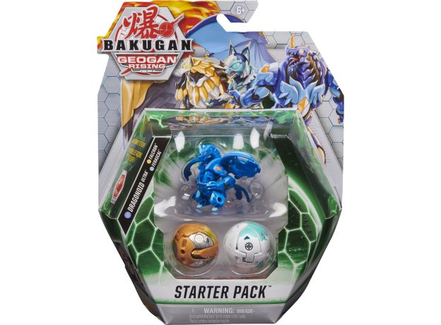 پک 3 تایی Starter باکوگان Bakugan مدل Dragonoid آبی, image 