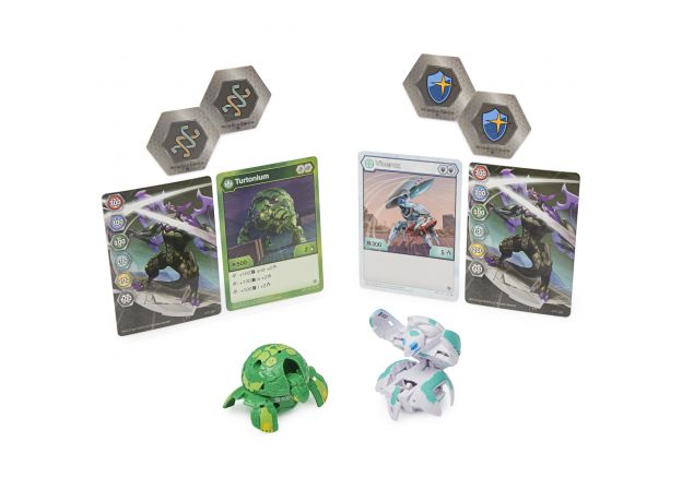 جعبه فلزی Baku-Tin با 2 باکوگان شانسی Bakugan طلایی, image 4