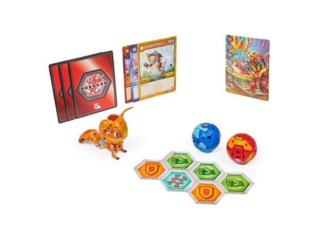 پک 3 تایی Starter باکوگان Bakugan مدل Ferascal طلایی, image 2