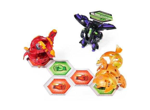 پک 3 تایی Starter باکوگان Bakugan مدل Dragonoid مشکی, image 2