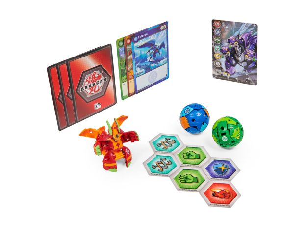 پک 3 تایی Starter باکوگان Bakugan مدل Demorc قرمز, image 2