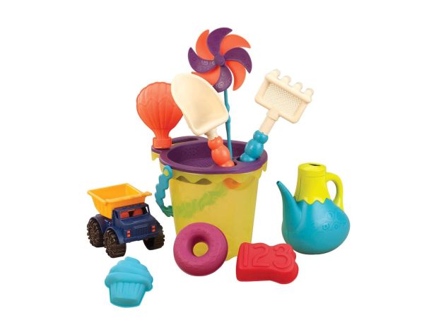 کیف وسایل شن بازی تابستانی B. Toys مدل سبز, image 5