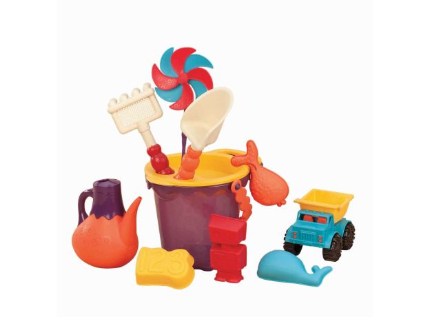 کیف و وسایل شن بازی تابستانی B. Toys مدل بنفش, image 4