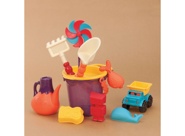 کیف و وسایل شن بازی تابستانی B. Toys مدل بنفش, image 2