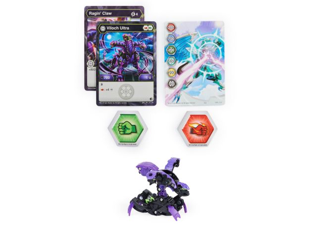 پک تکی Ultra باکوگان Bakugan سری GeoGan Rising مدل Viloch Black, image 2