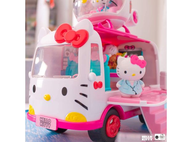 ست هلیکوپتر و آمبولانس Hello Kitty به همراه 6 فیگور, image 4