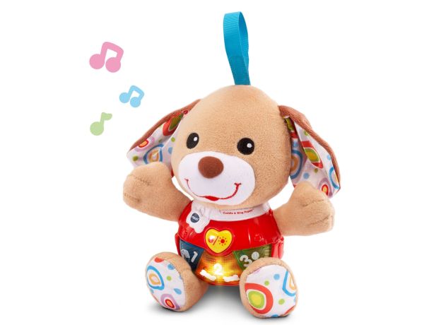 سگ بغلی موزیکال Vtech مدل Cuddle and Sing Puppy قهوه‌ای, image 6