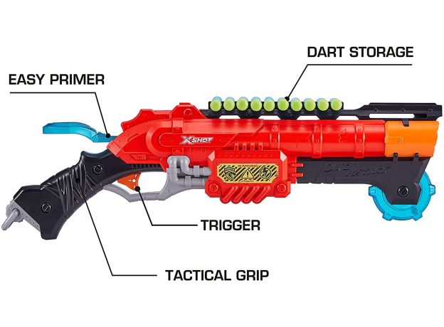 تفنگ ایکس شات X-Shot مدل Claw Hunter قرمز, تنوع: 4861-Dino Attack Claw Hunter Red, image 6