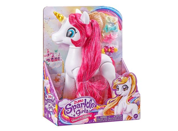 یونیکورن مو صورتی Sparkle Girlz به همراه اکسسوری, تنوع: 100372-Unicorn Styling Set Pink, image 