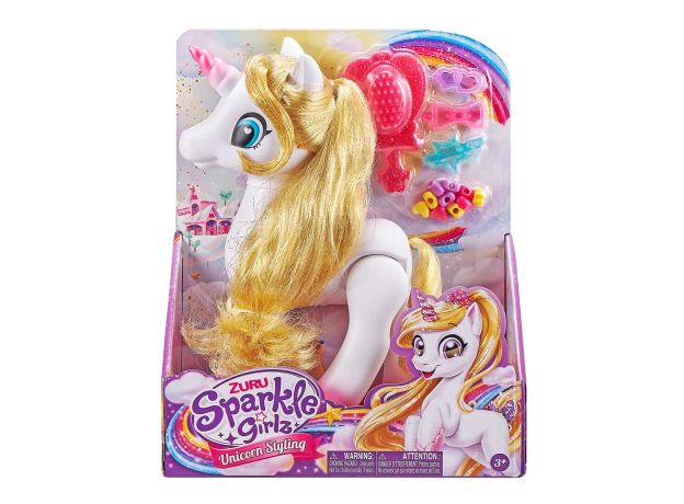 یونیکورن مو طلایی Sparkle Girlz به همراه اکسسوری, تنوع: 100372-Unicorn Styling Set Gold, image 4