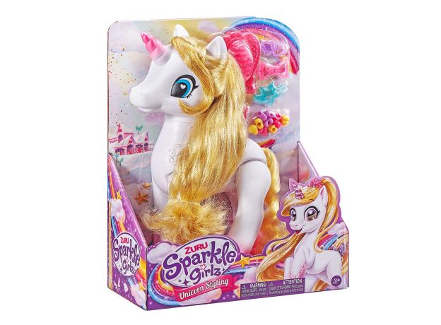 یونیکورن مو طلایی Sparkle Girlz به همراه اکسسوری, تنوع: 100372-Unicorn Styling Set Gold, image 