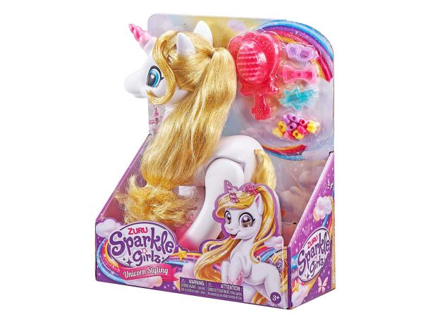 یونیکورن مو طلایی Sparkle Girlz به همراه اکسسوری, تنوع: 100372-Unicorn Styling Set Gold, image 5