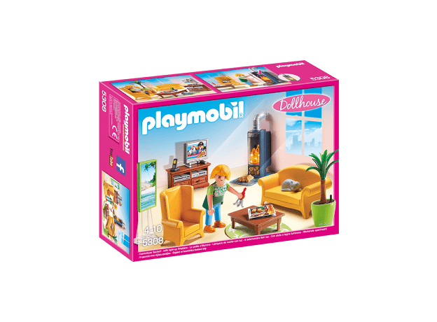 پلی موبیل اتاق نشیمن همراه با بخاری (playmobil), image 